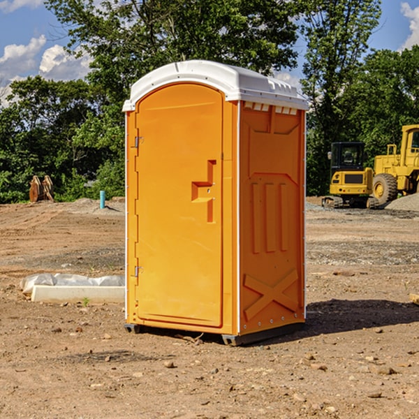 how often are the porta potties cleaned and serviced during a rental period in Pembina County North Dakota